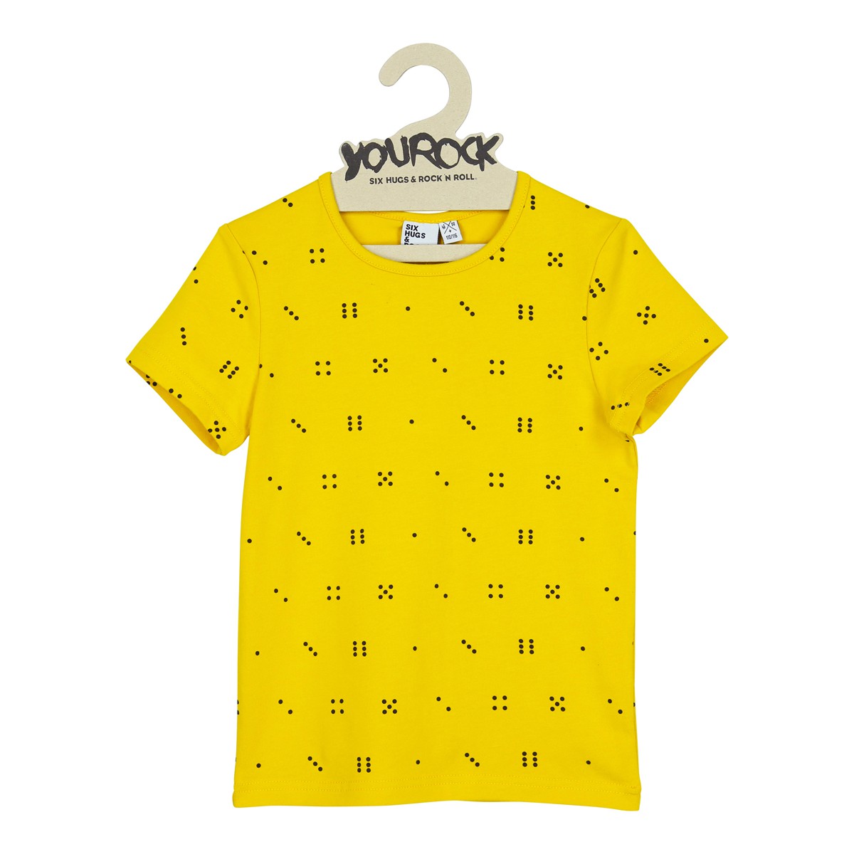 T-shirt Space dice yellow
