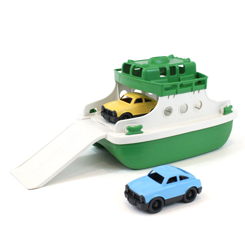 Ferry boat met auto's groen